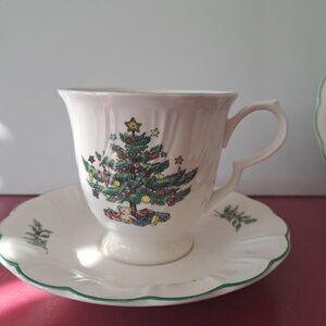 2 Nikko Happpy Holidays Cup and Saucer